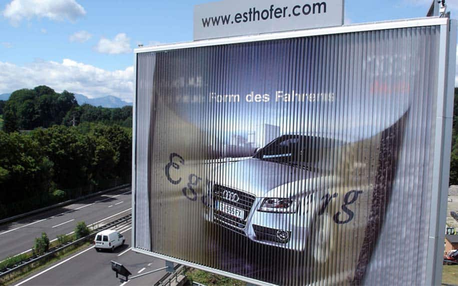 Trivision billboard advertising example image