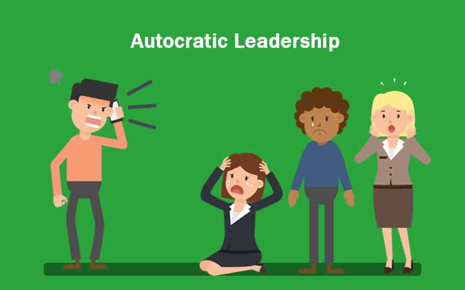 Autocratic leadership graphic