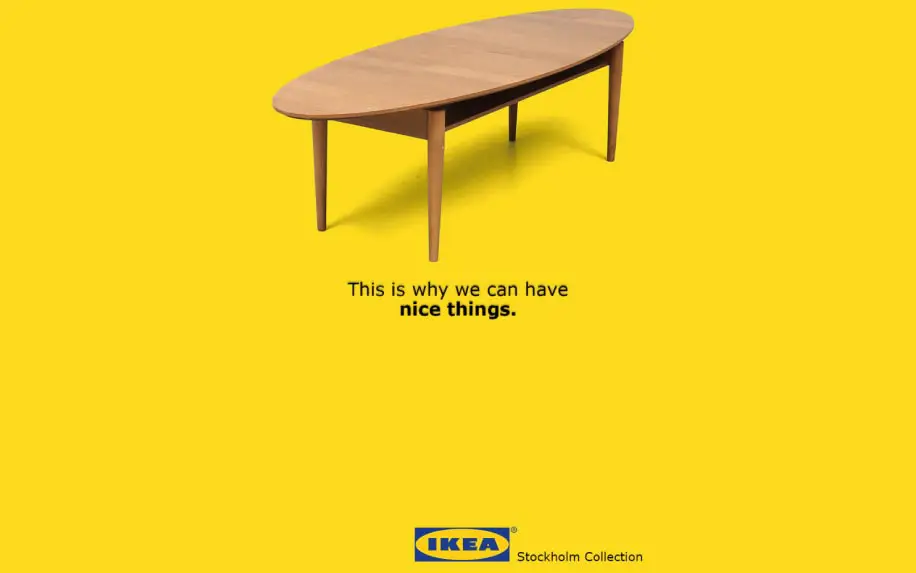 Ikea Value Proposition ad example