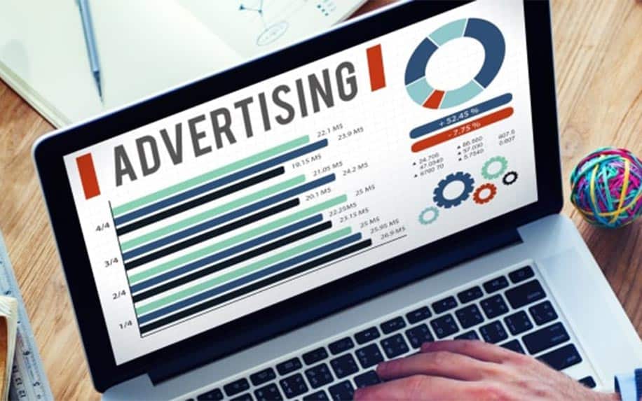 Online Advertising computer screen image