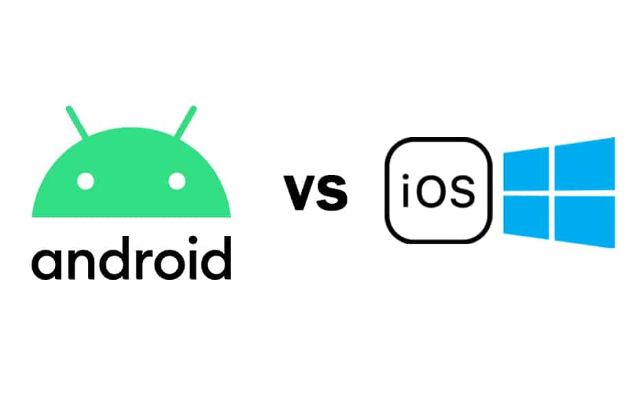 Android vs iOS vs Windows graphic