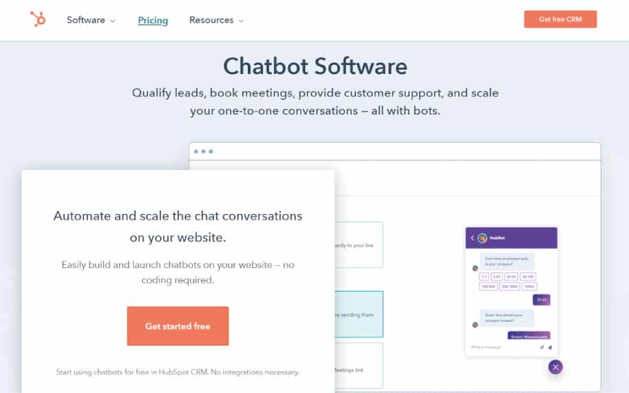 Hubspot chatbot builder