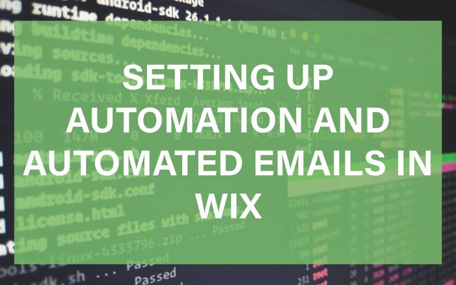 Automation and automated emails in WIX featured