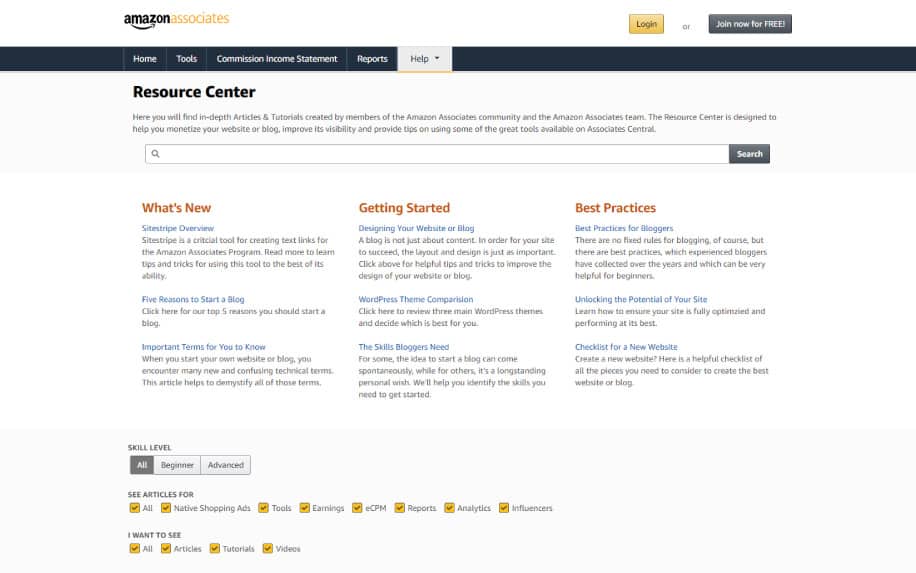 WIX affiliate with Amazon screenshot