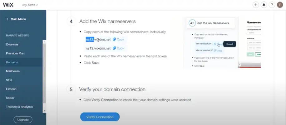 Reconnect Your Domain, Wix.com