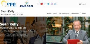 Web Design Derry - a screenshot of Sean Kelly's website's Homepage