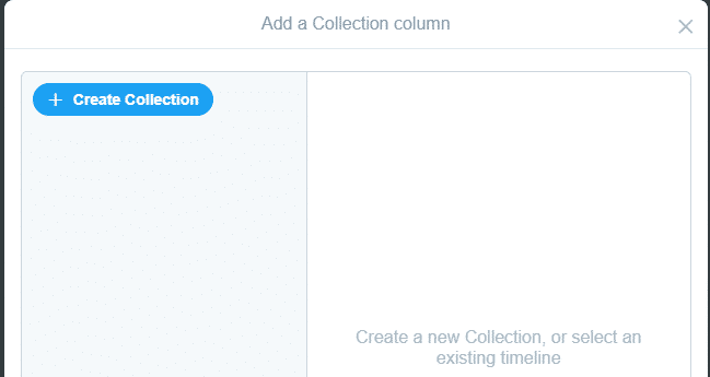 Tweetdeck collection column