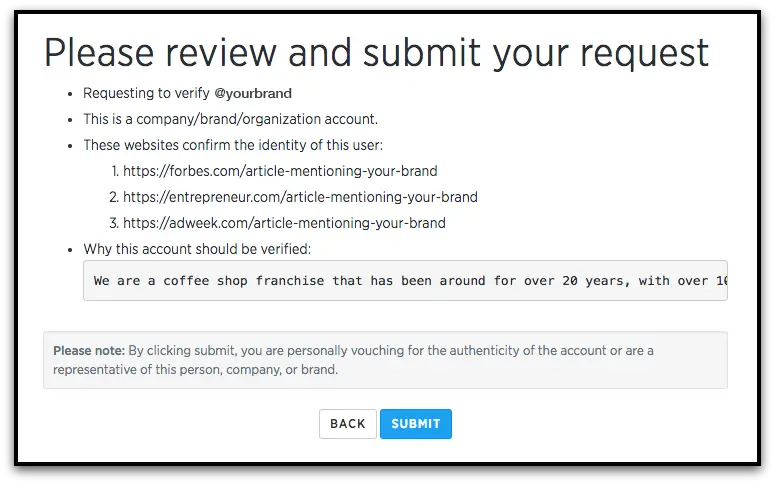 Twitter screengrab for How To Get Verified On Twitter articles