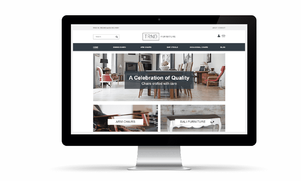 Screenshot of Ecommerce Website Design and Development for Online Furniture Retailer