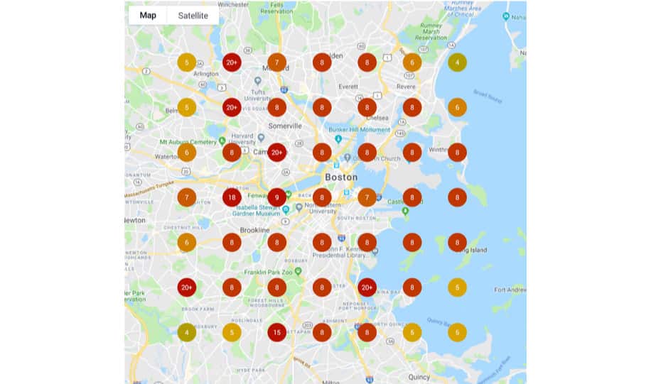 Google My Business Radius screenshot