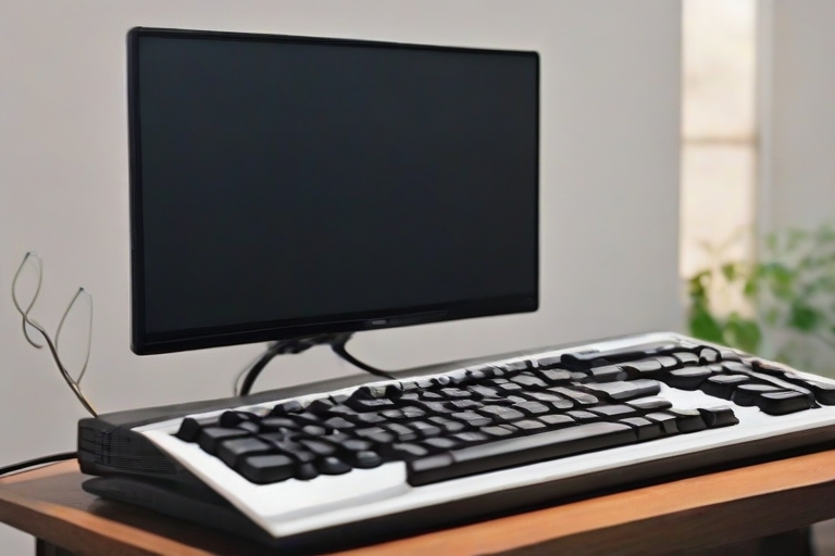 Image of computer with keyboard