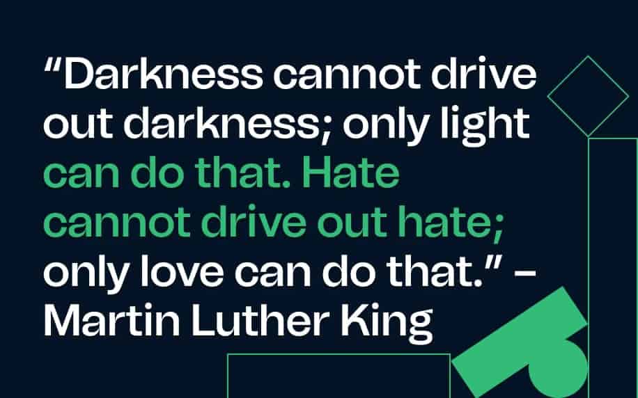 a quote by Martin Luther King Jr.