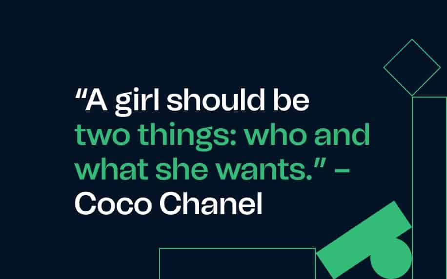 a quote by coco chanel