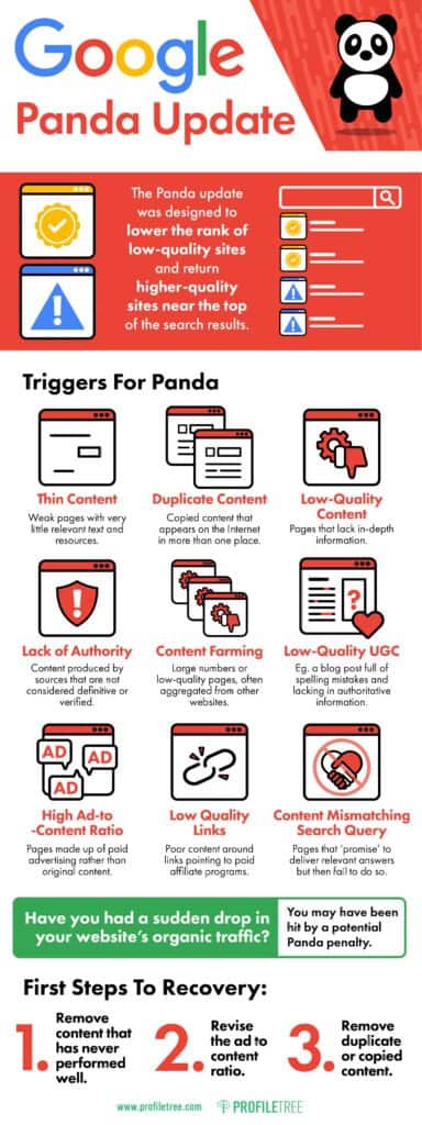 Google Panda Update infographic