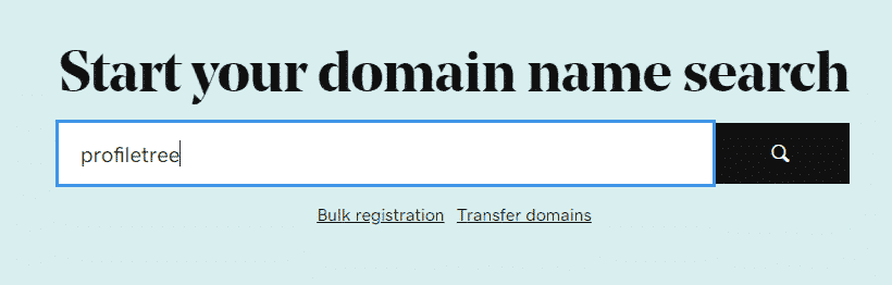 GoDaddy’s domain name checker