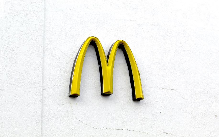 A photo of McDonald's iconic golden arches logo