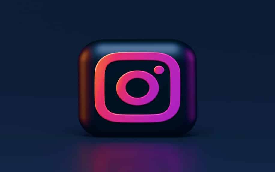 Instagram logo in dark mode style