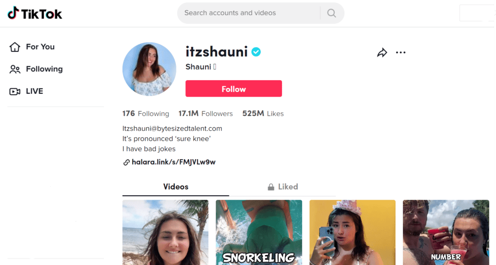 Shauni Kibby is a British Tiktoker with a 17.1 million following