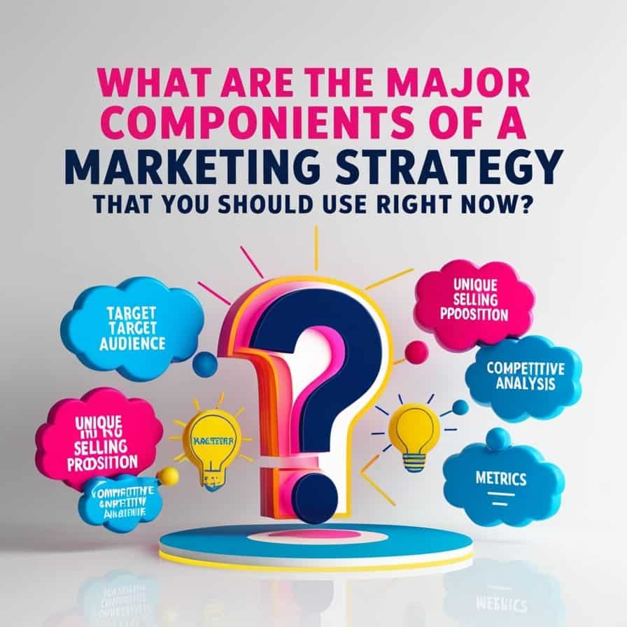 What are the major components of a marketing strategy that you should use right now?