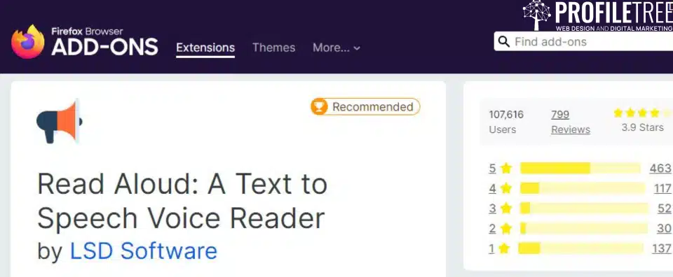 Read Aloud for Firefox screenshot