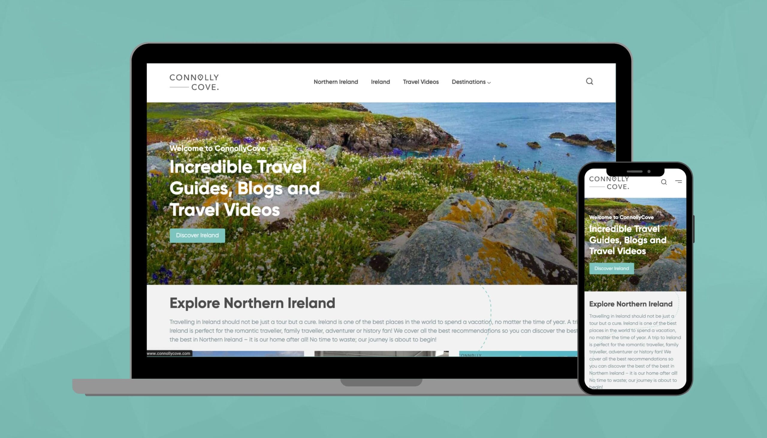 Screenshot of Desktop and Mobile of Connolly Cove