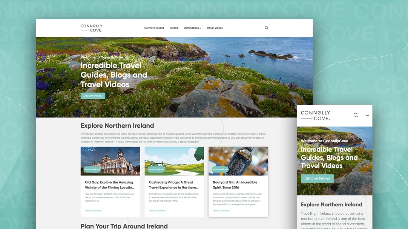 Screenshot of Desktop and Mobile of Connolly Cove