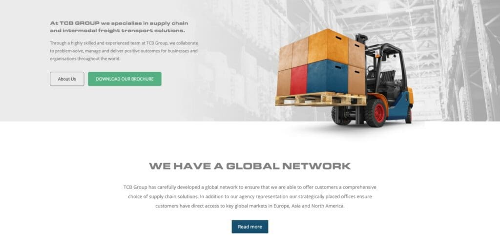 Transport and Logistics Website Design: Website Transformation 3
