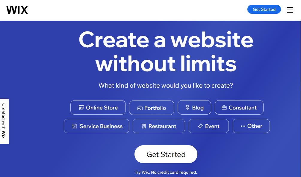 business website builder - Wix