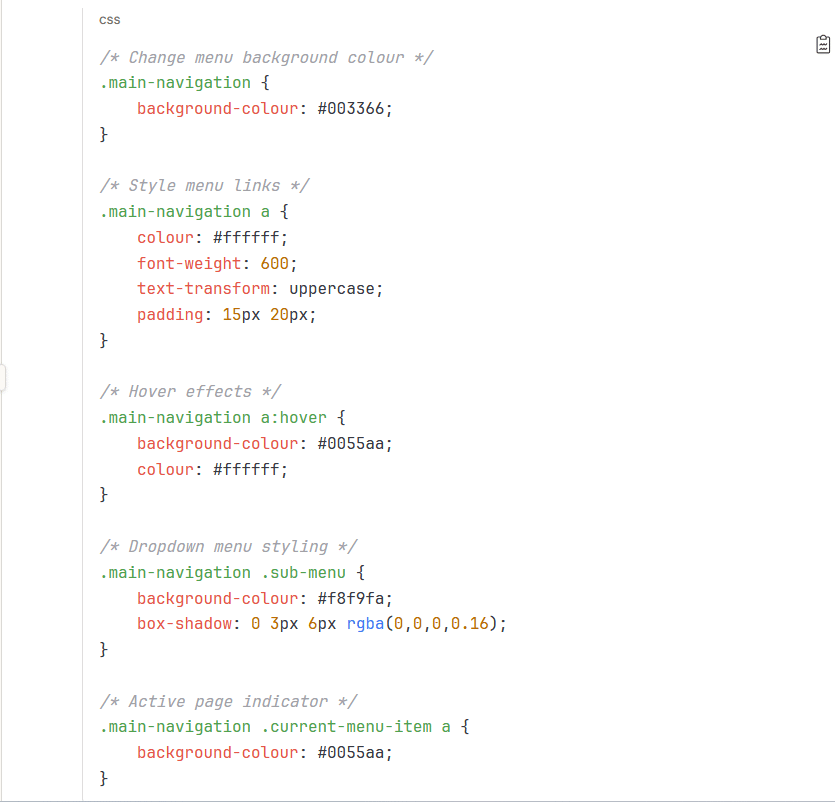 Navigation Menus in WordPress
