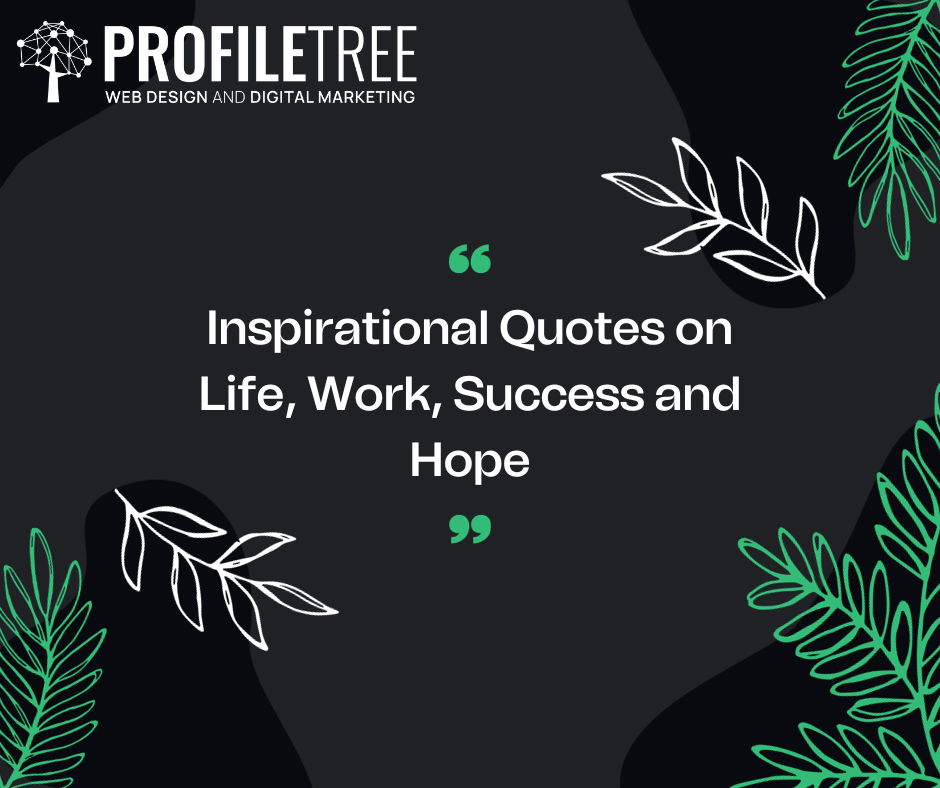 222 wise and inspirational quotes on life, work, success and hope