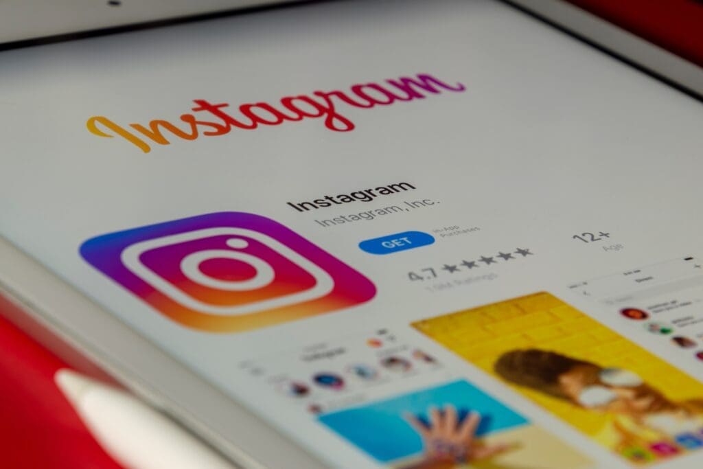 Digital marketing plan: image of instagram app download on app store