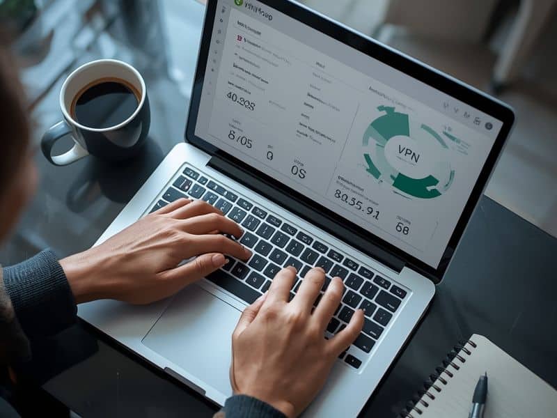 Setting up best VPNs to watch Netflix on laptop with server selection interface