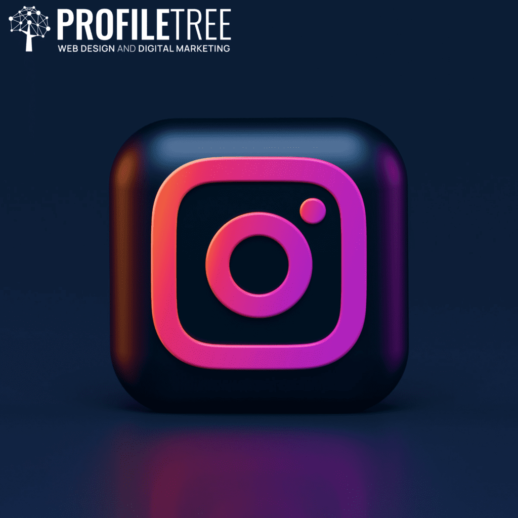 Image of Instagram logo 3d