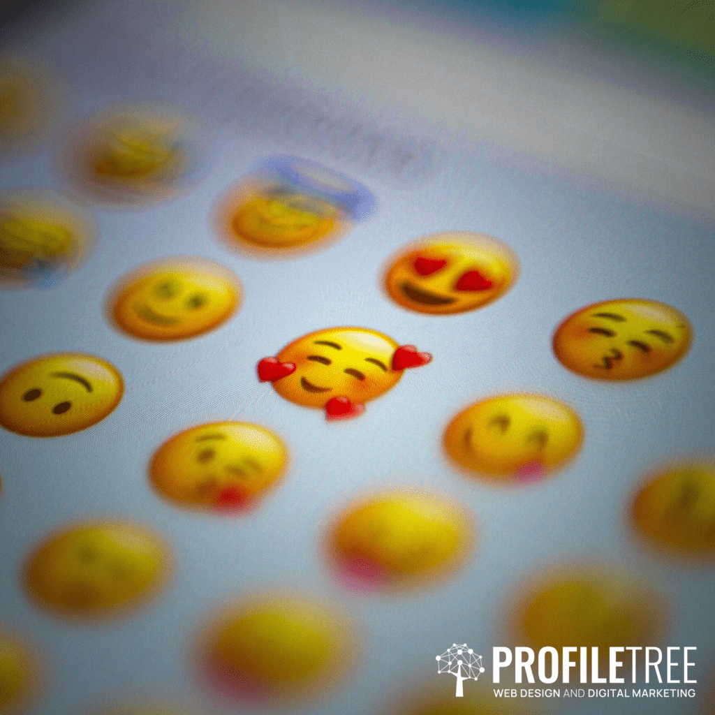 Image of emojis on iPhone screen