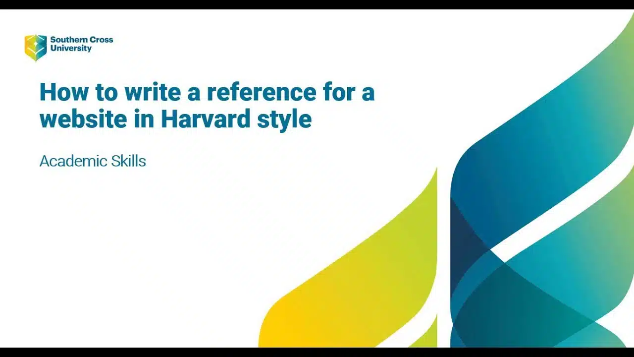 How to write a reference for a website using Harvard referencing style