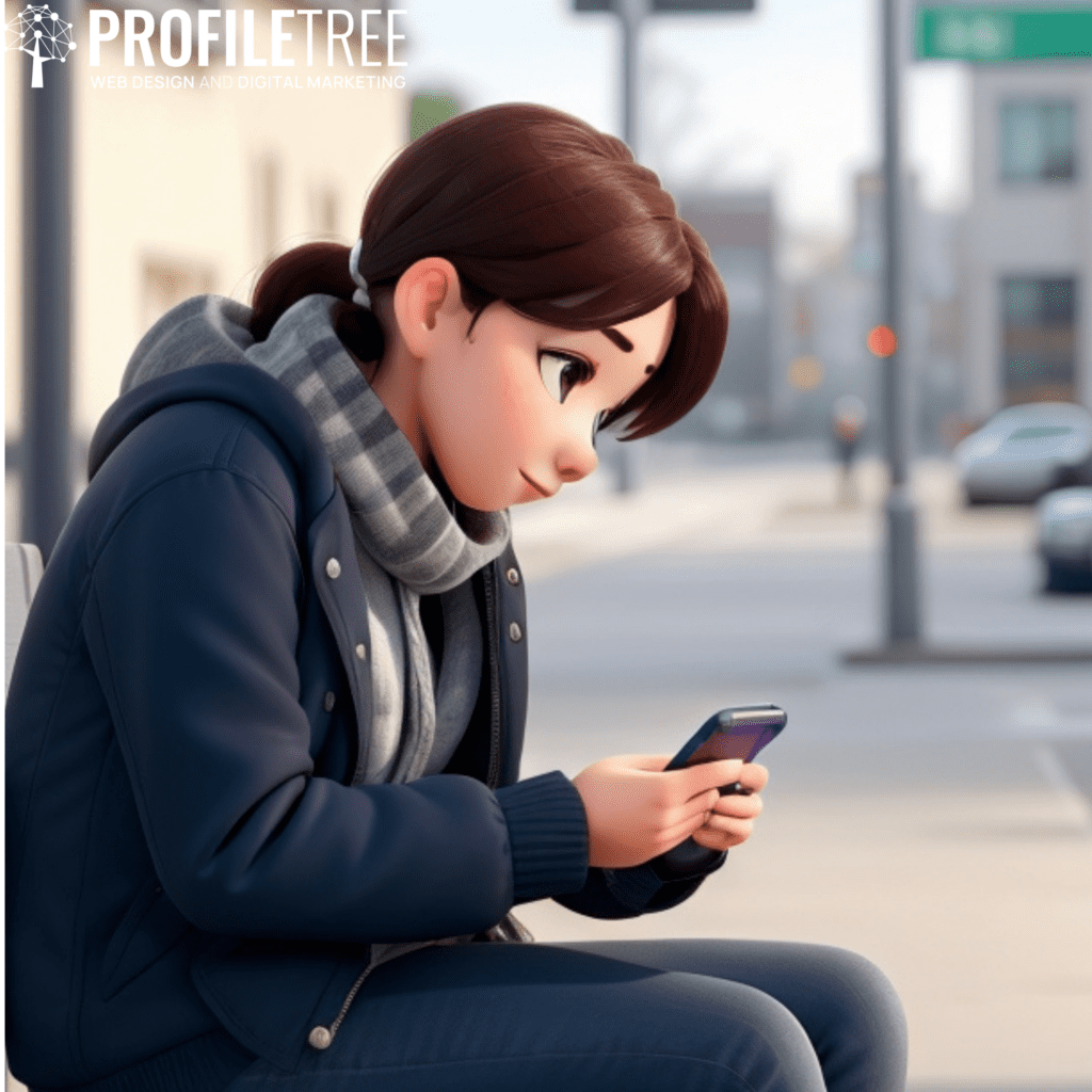 Image of someone looking at their phone