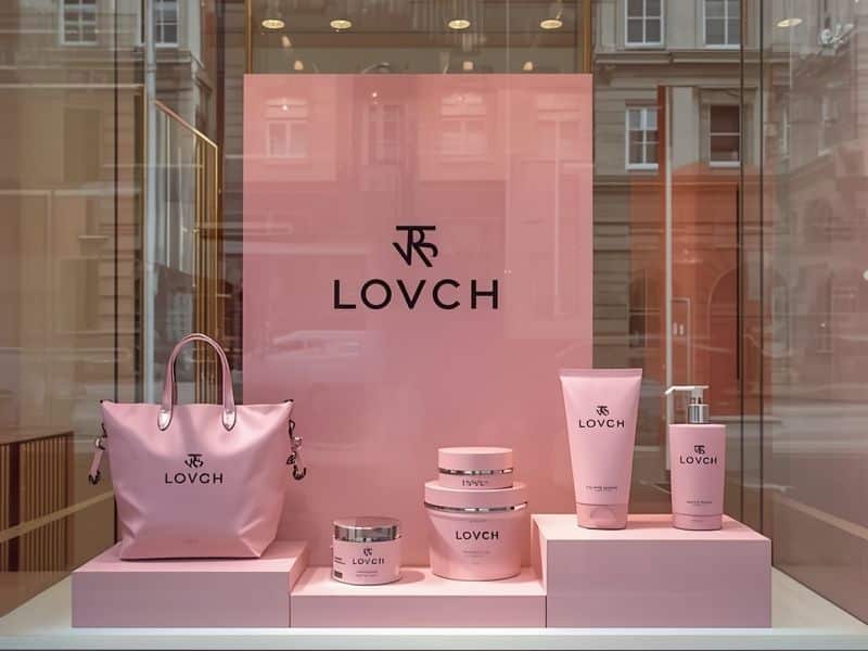 Pink branded merchandise display inspired by the Barbie movie brand collaboration strategy