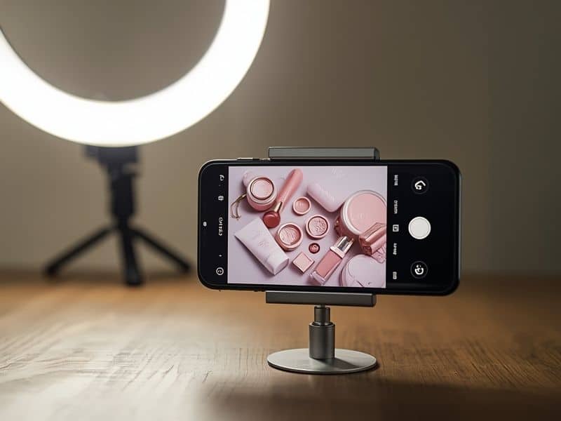 Smartphone filming product content inspired by the Barbie movie user-generated content campaign
