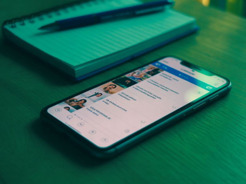 A smartphone showing a social media scheduling app with queued posts, representing the distribution process for a blog for your business