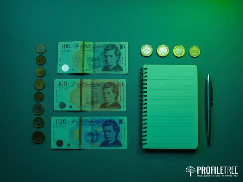 British pound notes and coins on a desk, illustrating the earnings potential of YouTube Monetisation for UK creators