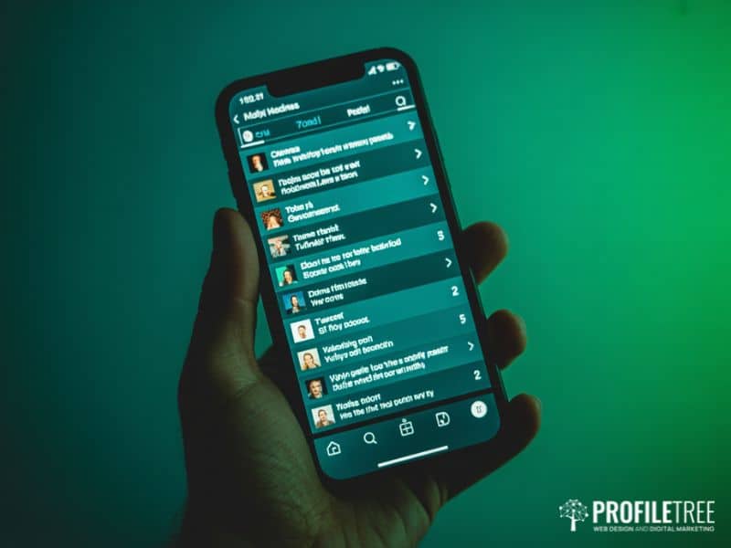 Social media and stress — endless scroll feed on a mobile phone screen