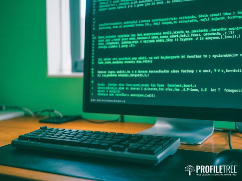 A keyboard and code terminal used for Java programming on a developer's desk