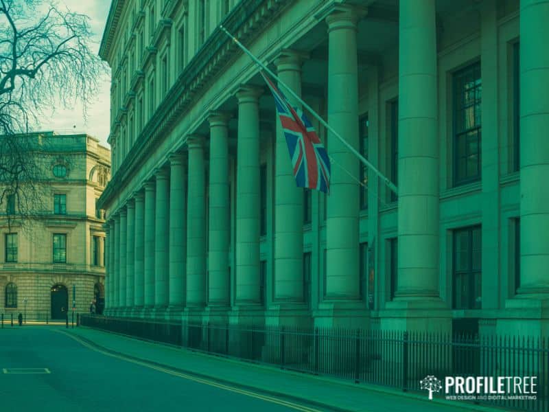 A UK government building representing the legislative framework governing social media hate speech under the Online Safety Act 2023