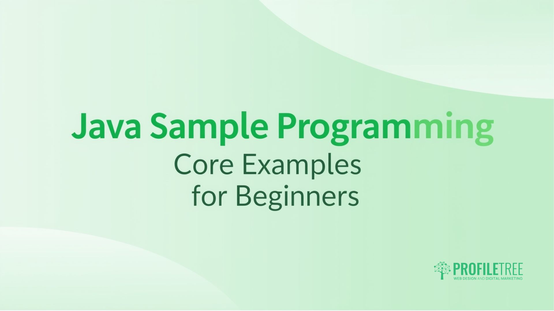 Java Sample Programming