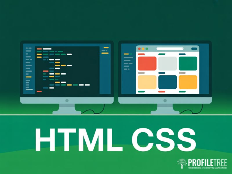 Dreamweaver vs WordPress shown as two screens displaying code editor and CMS dashboard side by side
