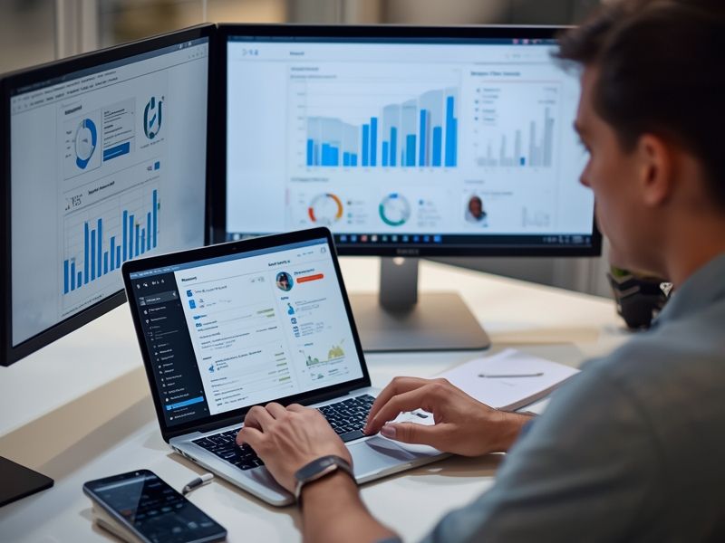 A digital marketing professional using AI tools to implement customer personas personalisation on a website