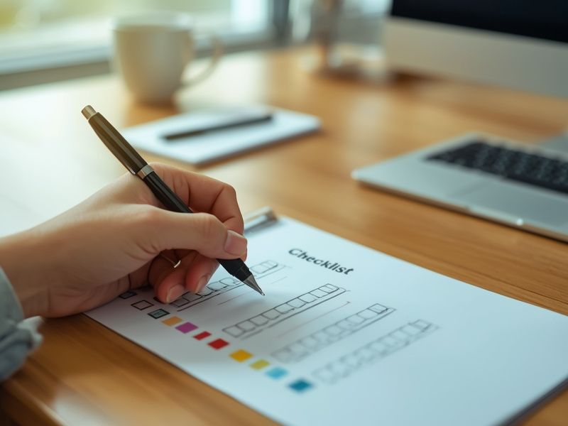A hand completing a compliance checklist as part of an e-commerce data privacy laws in e-commerce action plan