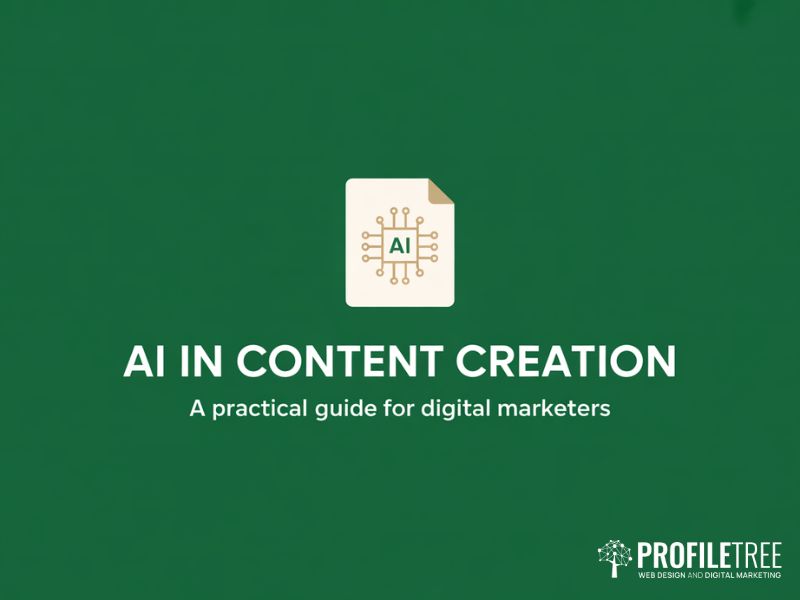 AI in Content Creation practical guide hero graphic for digital marketers
