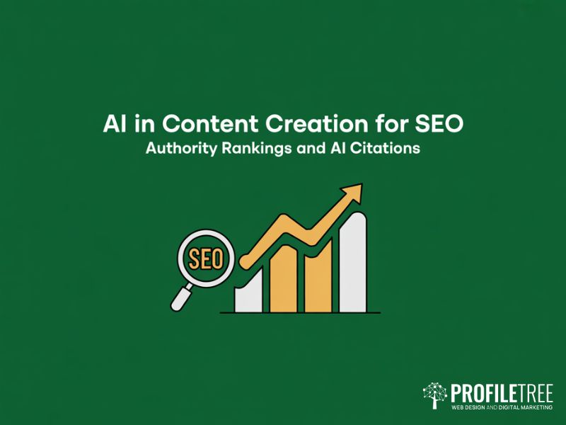 AI in Content Creation for SEO showing authority rankings and AI Overview citation performance
