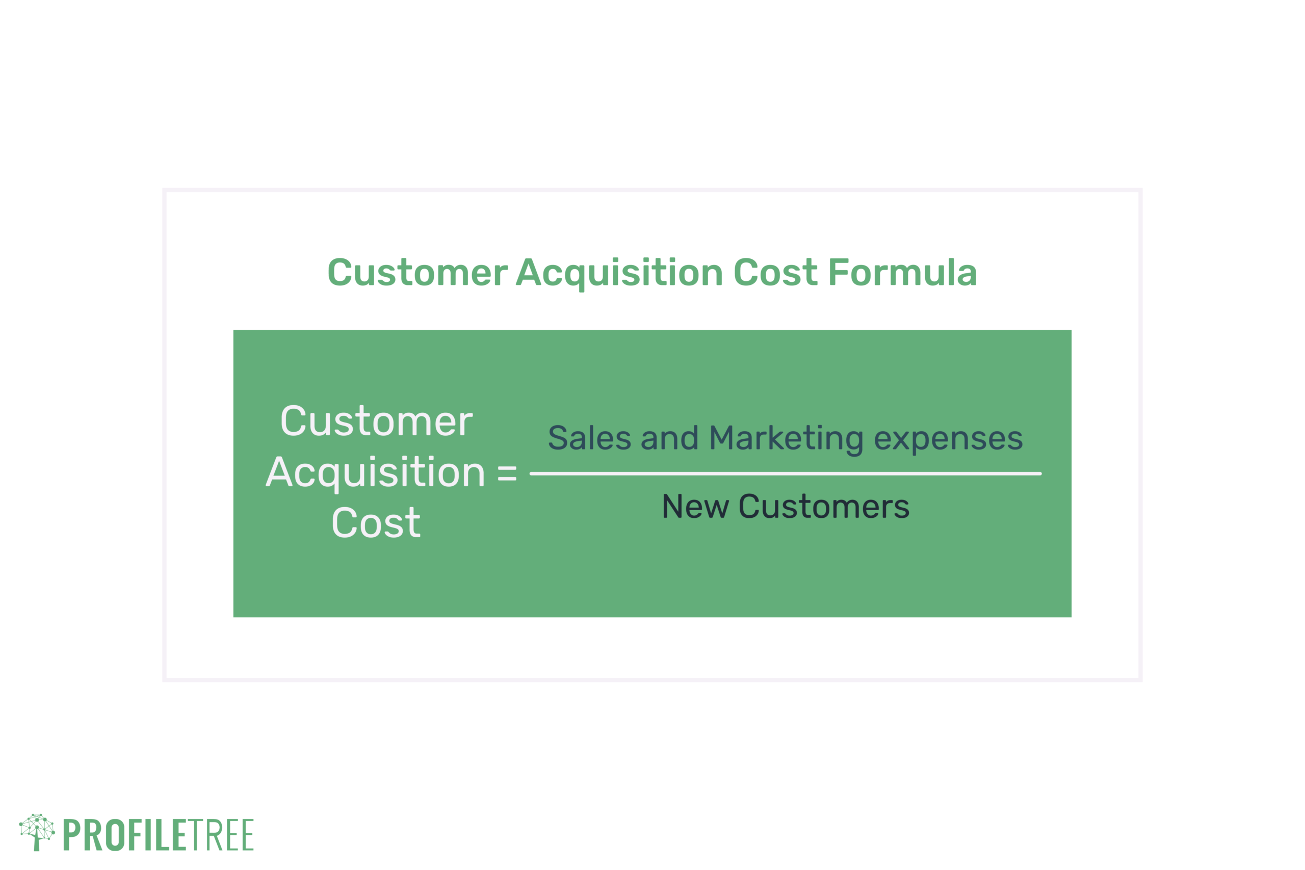 a diagram showing how to work out customer acquisition cost